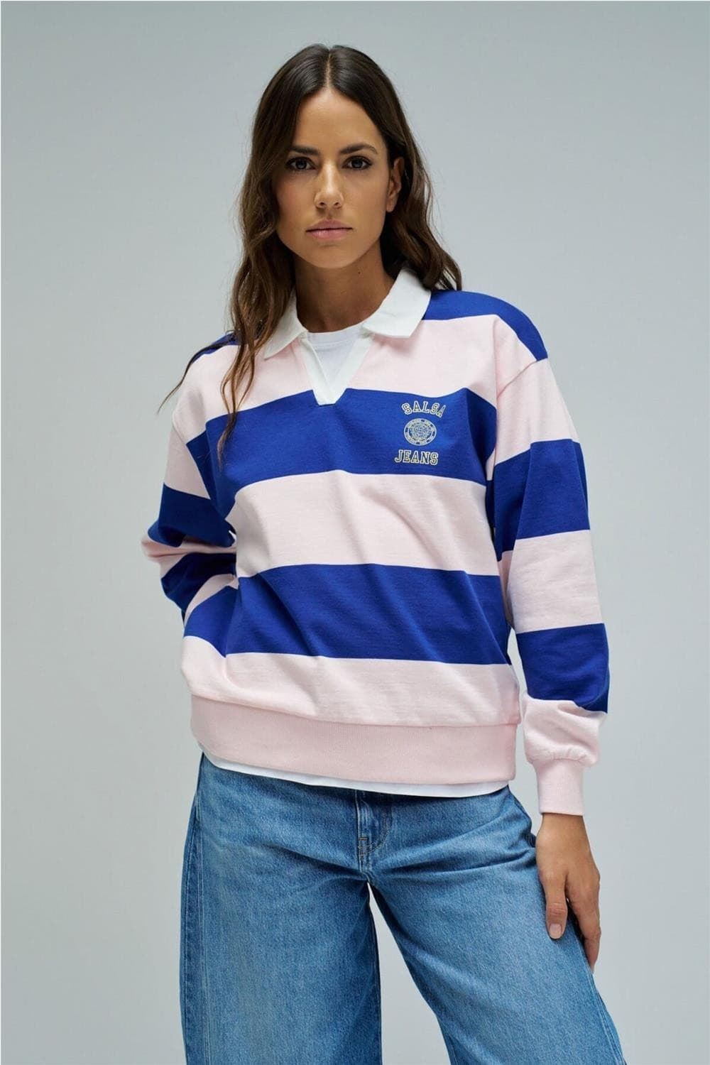 Polo Salsa Jeans Pink & Blue 21011206 611 - Imagen 1