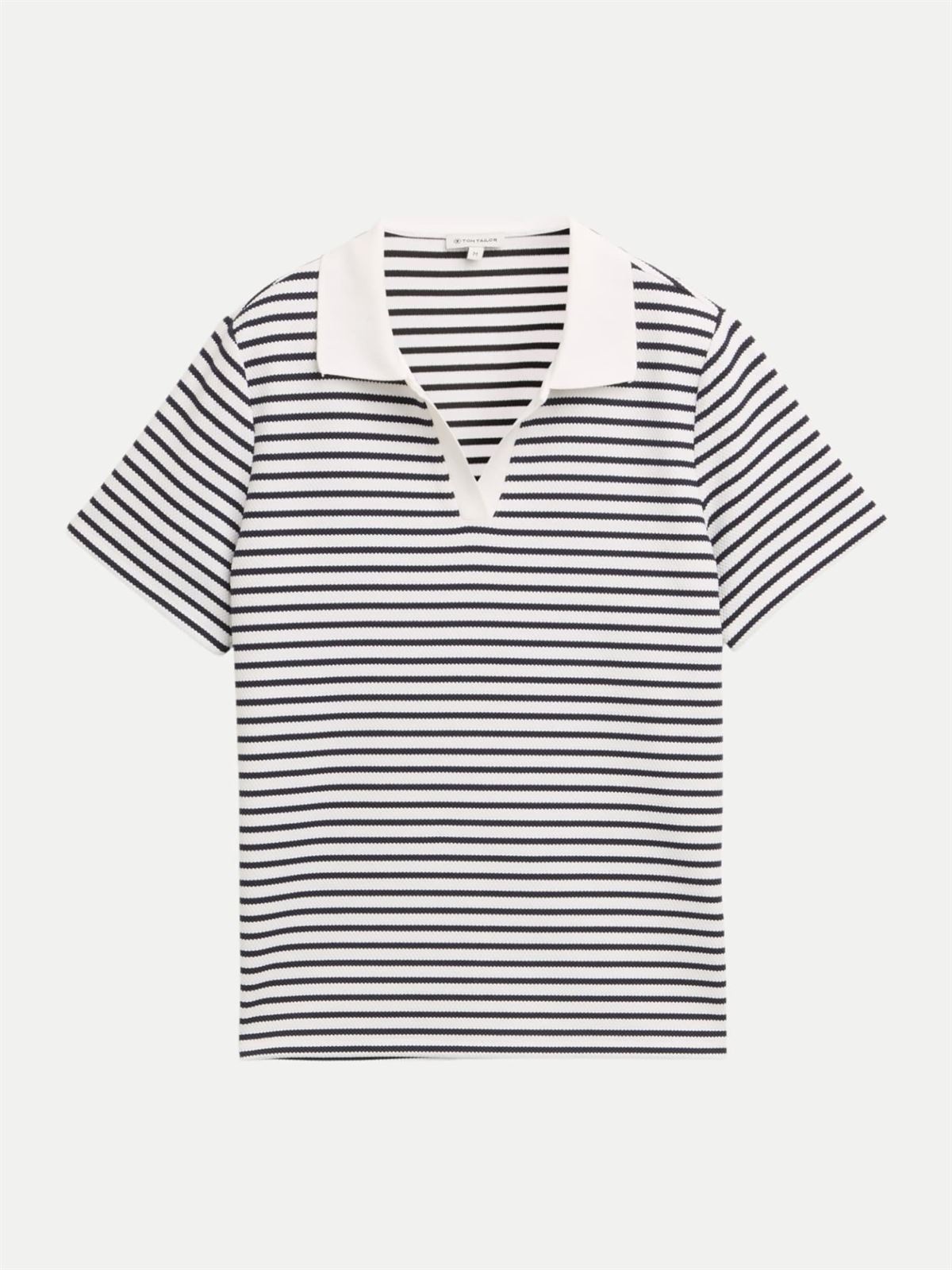 Polo TOM TAILOR 1050437 39768 Blue offwhite stripe structure - Imagen 1