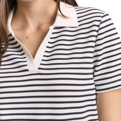 Polo TOM TAILOR 1050437 39768 Blue offwhite stripe structure - Imagen 2