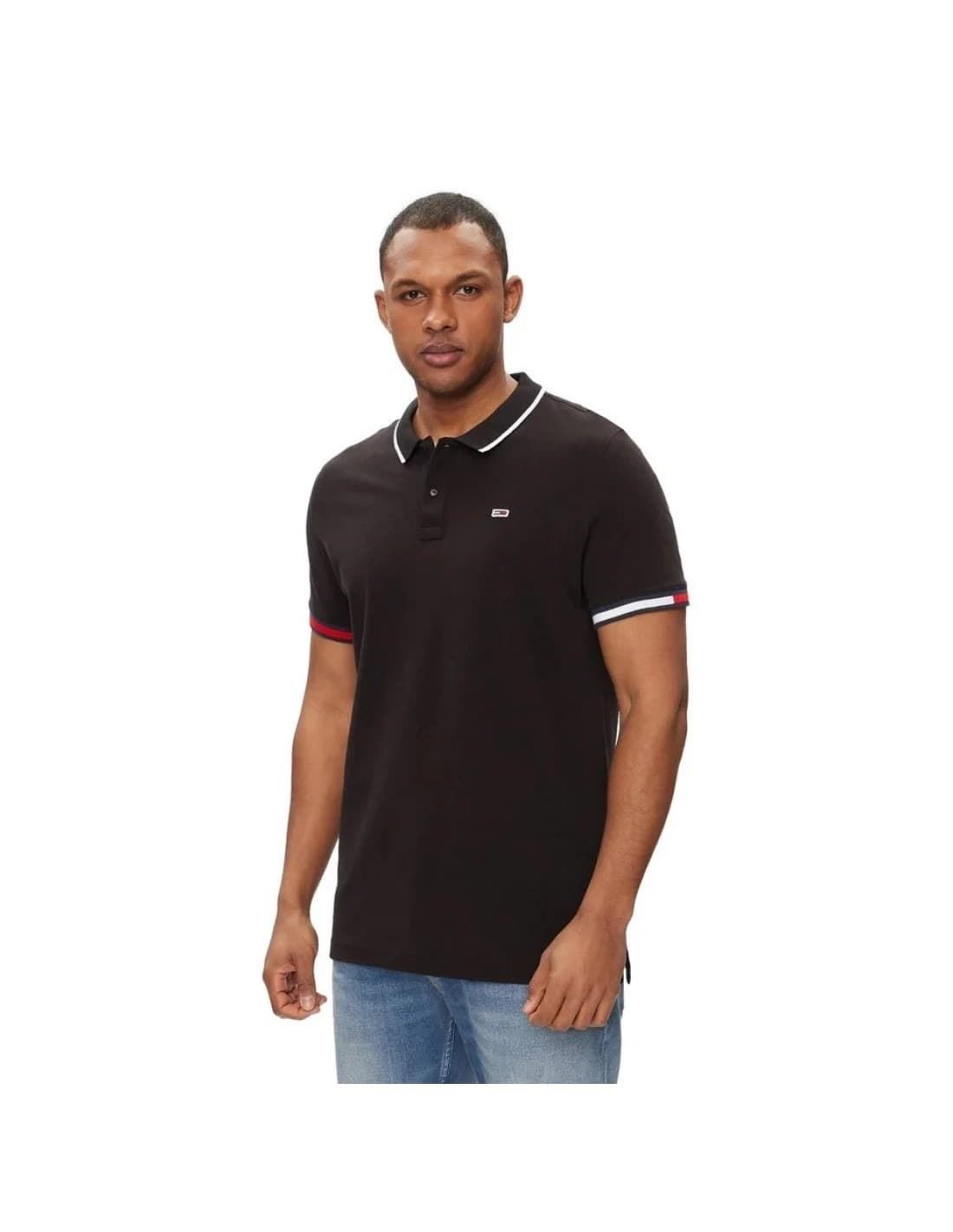 Polo Tommy Jeans DM0DM12963 BDS black - Imagen 1