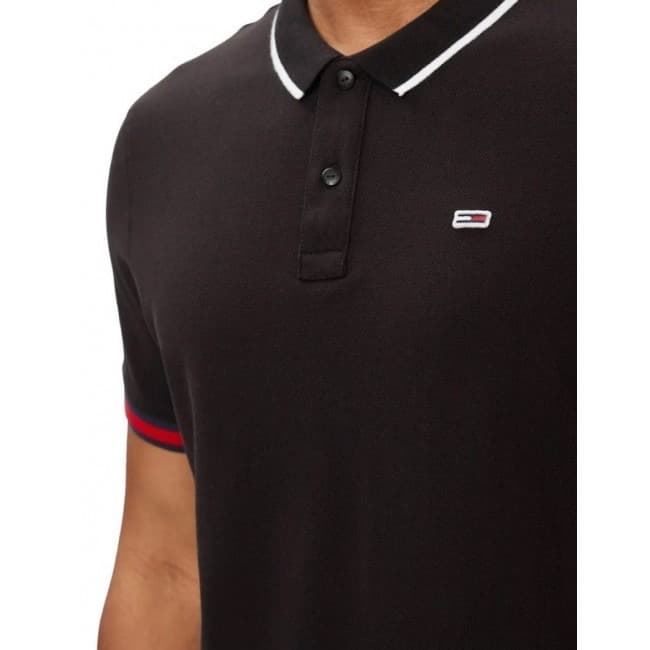 Polo Tommy Jeans DM0DM12963 BDS black - Imagen 2