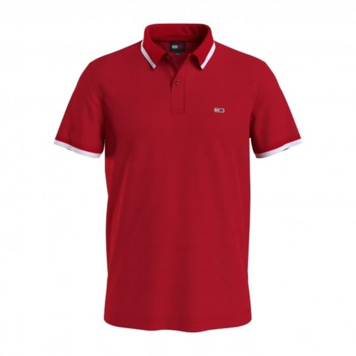 Polo Tommy Jeans DM0DM18313 XNL deep crimson - Imagen 1