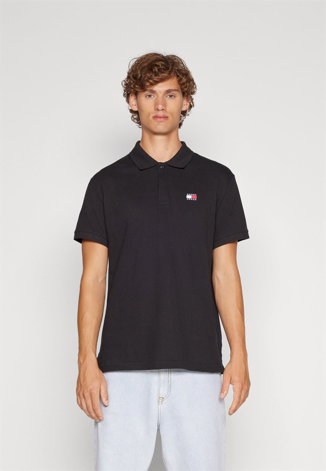 Polo Tommy Jeans DM0DM18314 BDS black - Imagen 1