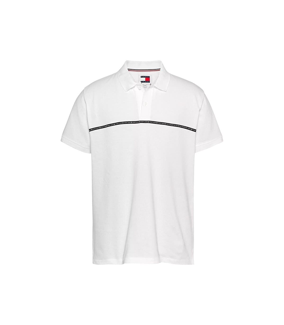 Polo Tommy Jeans DM0DM18926 YBR white - Imagen 1