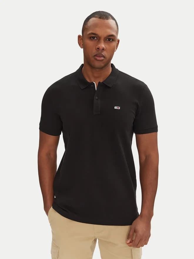 Polo Tommy Jeans DM0DM20676 BDS black - Imagen 1