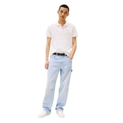 Polo Tommy Jeans DM0DM20676 YBL WHITE - Imagen 1