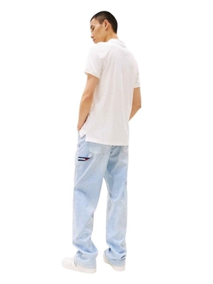 Polo Tommy Jeans DM0DM20676 YBL WHITE - Imagen 2