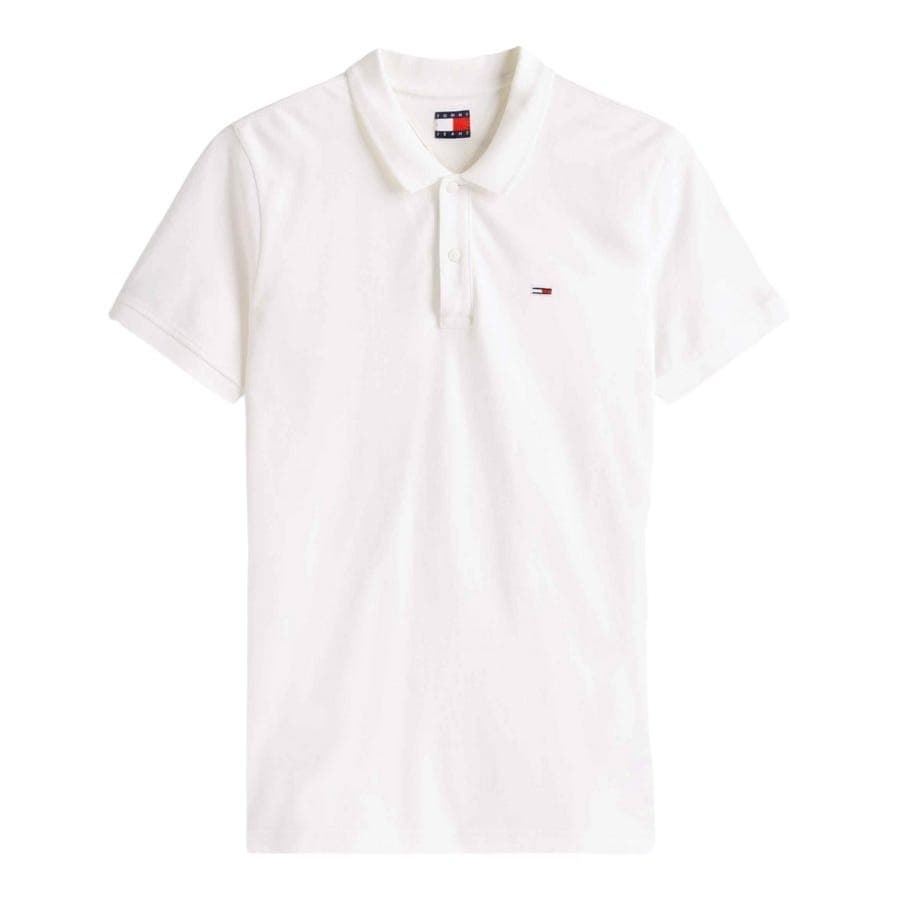 Polo Tommy Jeans DM0DM20676 YBL WHITE - Imagen 3