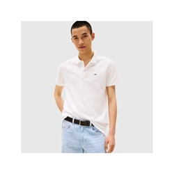 Polo Tommy Jeans DM0DM20676 YBL WHITE - Imagen 1