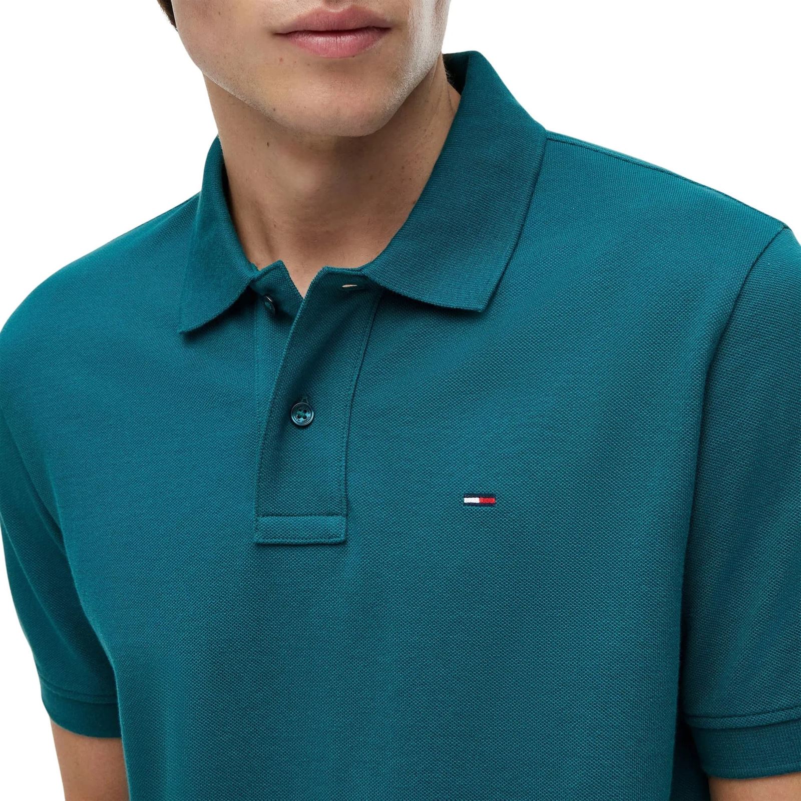 Polo Tommy Jeans DM0DM22711 L8J Polar Teal - Imagen 3