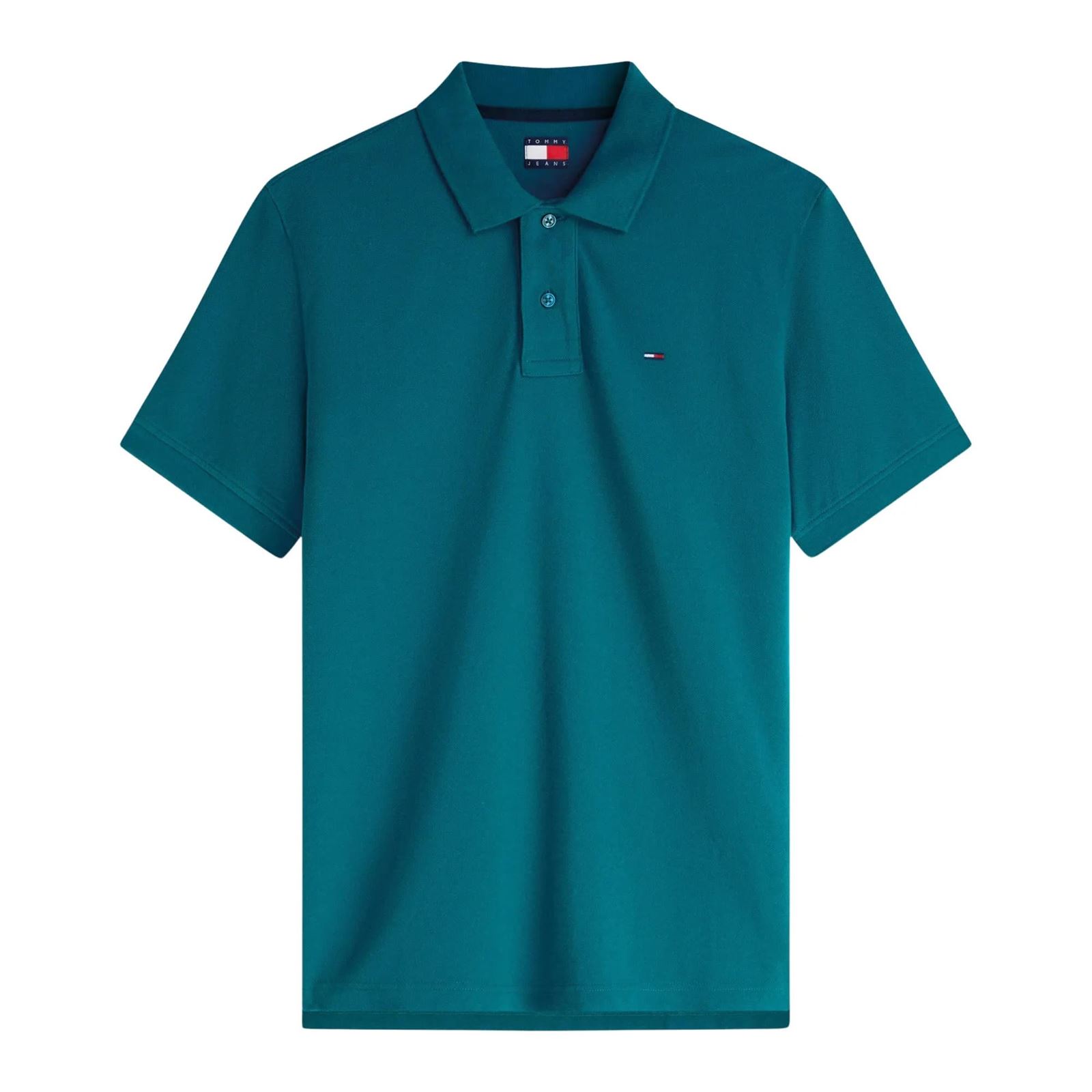 Polo Tommy Jeans DM0DM22711 L8J Polar Teal - Imagen 5