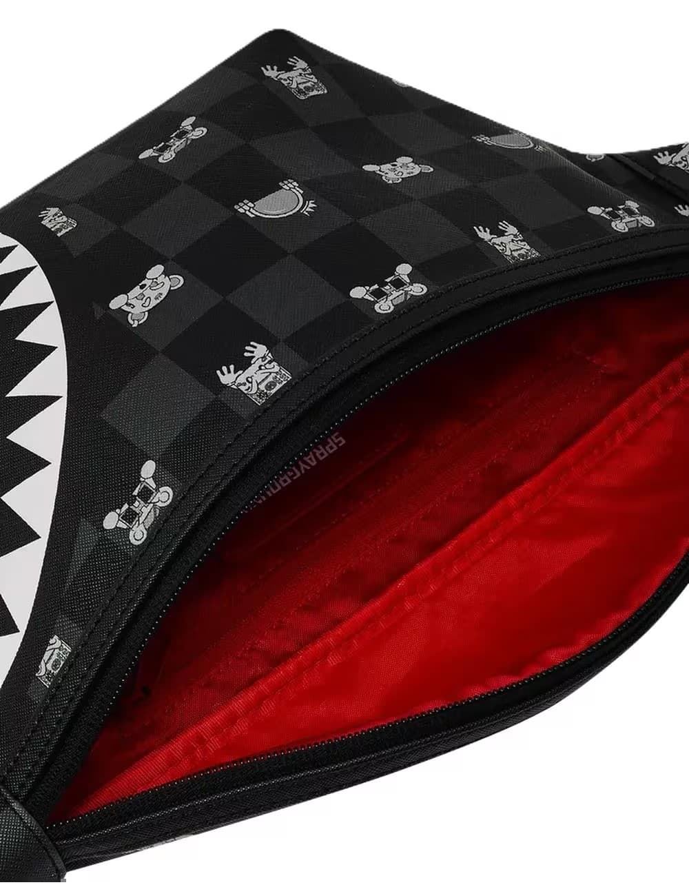 Riñonera SPRAYGROUND 910B8912NSZ Gray Peeking Character Check Savvy Crossbody - Imagen 2