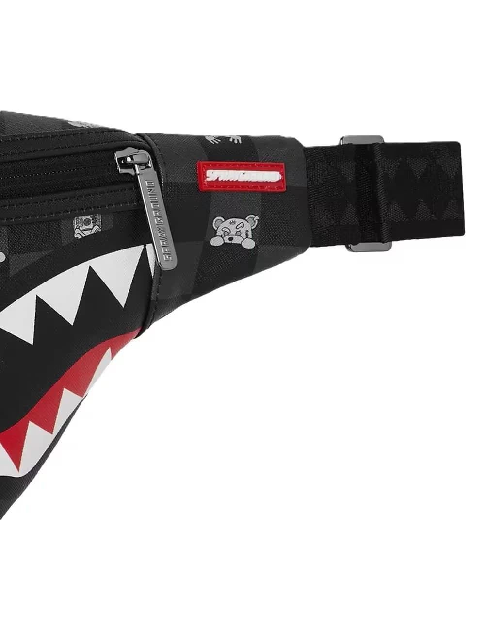 Riñonera SPRAYGROUND 910B8912NSZ Gray Peeking Character Check Savvy Crossbody - Imagen 3