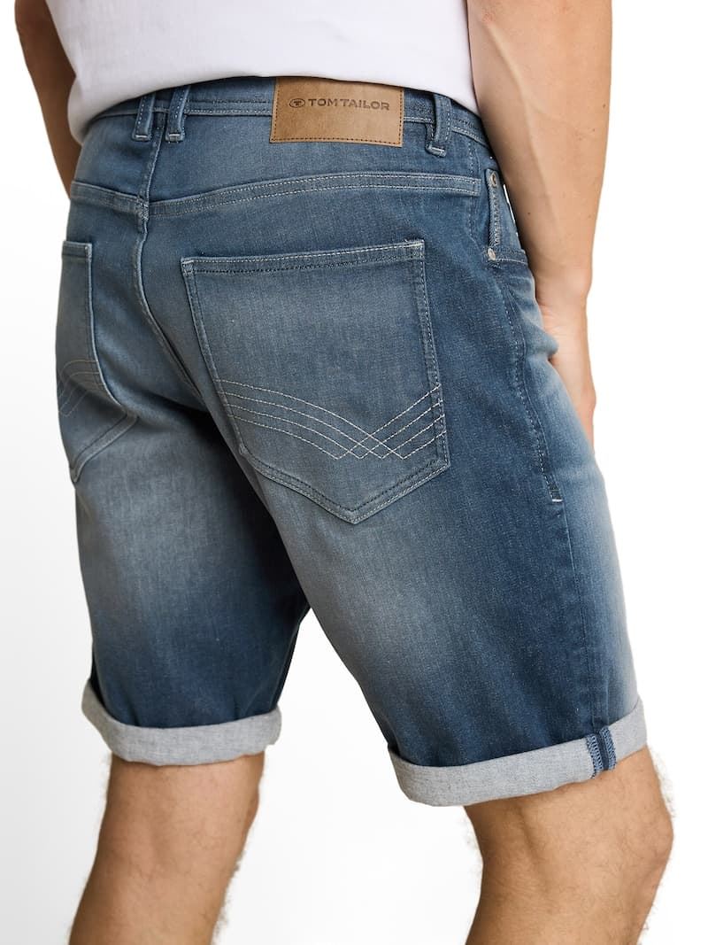 Short TOM TAILOR 1051458 10162 TTmarvin straight shorts/ mid stone blue grey denim - Imagen 3
