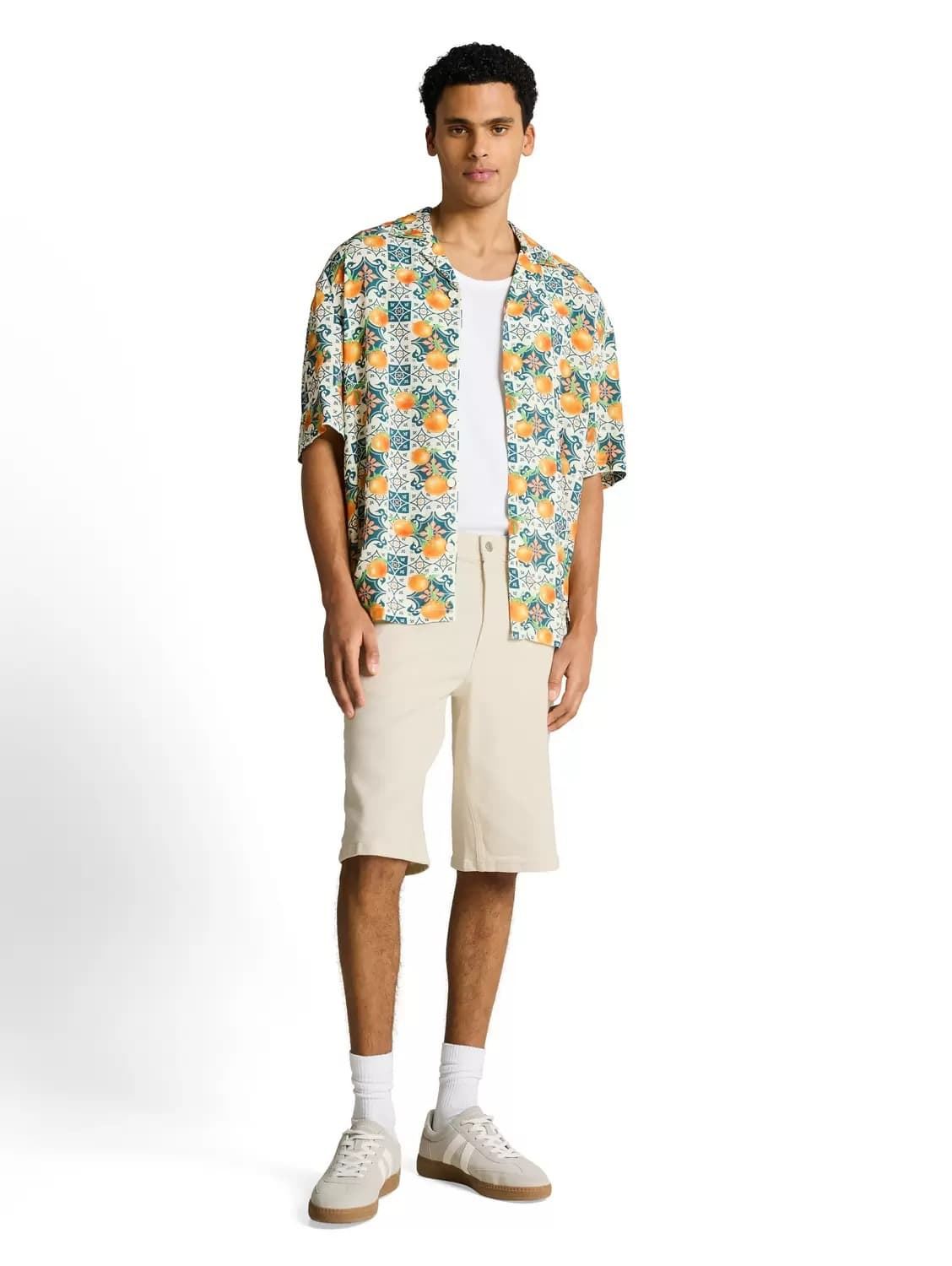 Short TOM TAILOR 1053265 10106 TTWAYLEN RELAXED SHORTS raw offwhite denim - Imagen 3