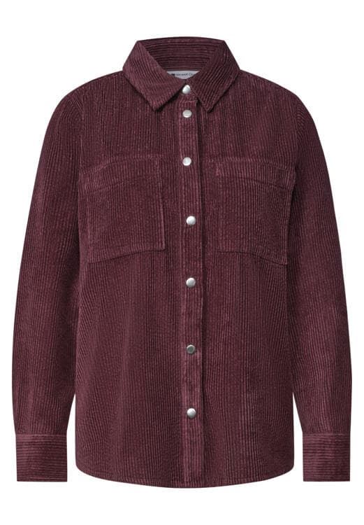 Sobrecamisa de pana STREET ONE 346859 17820 Corduroy shirtcollarblouse rustic rouge - Imagen 4