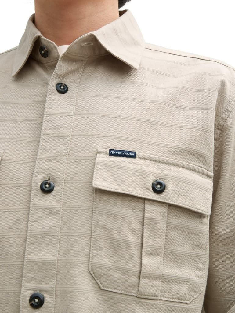 Sobrecamisa Tom Tailor Cashew Beige 1046082 11032 - Imagen 4