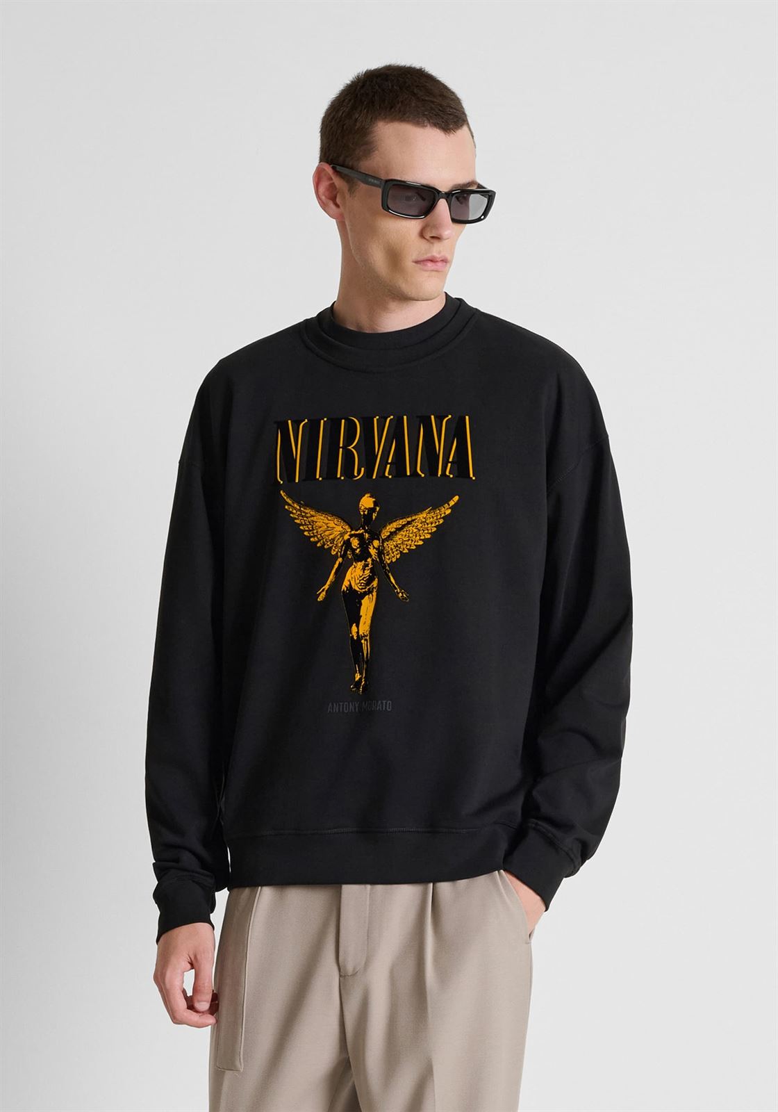 Sudadera Antony Morato Nirvana Black MMFL01165 FA150222 9000 - Imagen 2