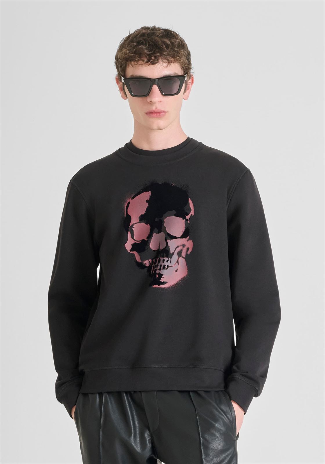 Sudadera Antony Morato Regular Fit Negro MMFL01087 FA150222 9000 - Imagen 1