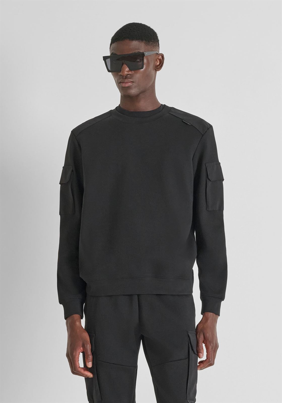 Sudadera Antony Morato Regular Fit Negro MMFL01097 FA150168 9000 - Imagen 1