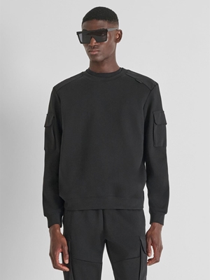 Sudadera Antony Morato Regular Fit Negro MMFL01097 FA150168 9000 - Imagen 1