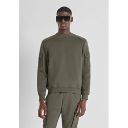 Sudadera Antony Morato Regular Fit Verde Militar MMFL01097 FA150168 4089 - Imagen 2