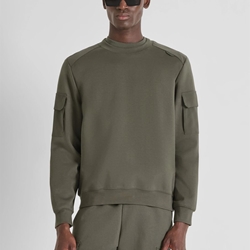 Sudadera Antony Morato Regular Fit Verde Militar MMFL01097 FA150168 4089 - Imagen 2