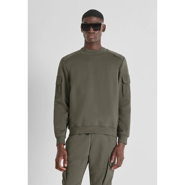 Sudadera Antony Morato Regular Fit Verde Militar MMFL01097 FA150168 4089 - Imagen 2