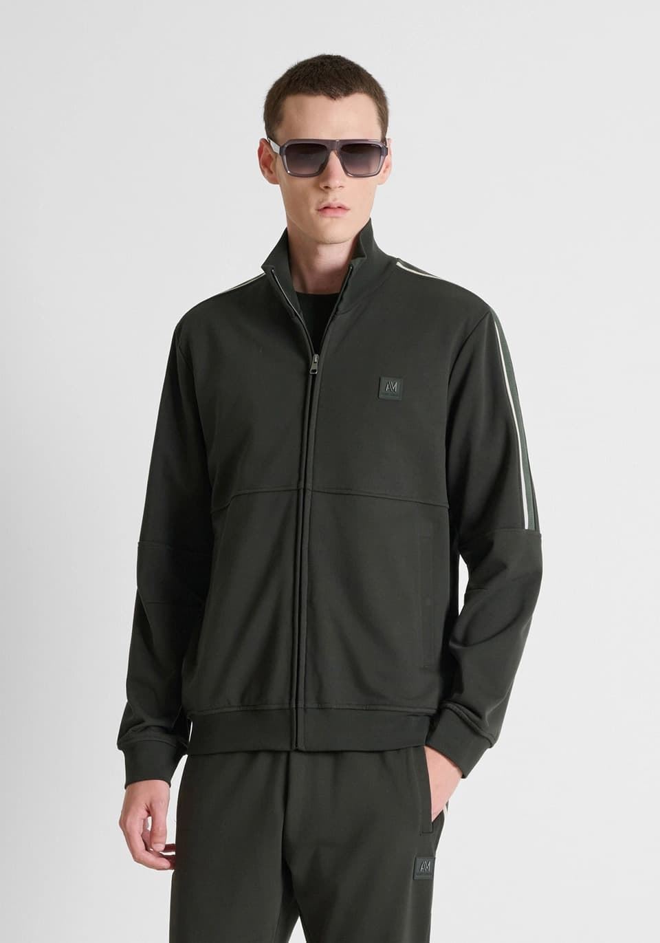 Sudadera Antony Morato Regular Fleece Bosque Verde MMFL01178 FA150222 4082 - Imagen 2