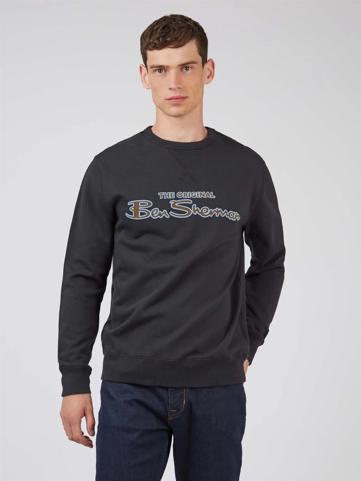 Sudadera Ben Sherman 0059337 290 Signature Logo Sweat azul - Imagen 1