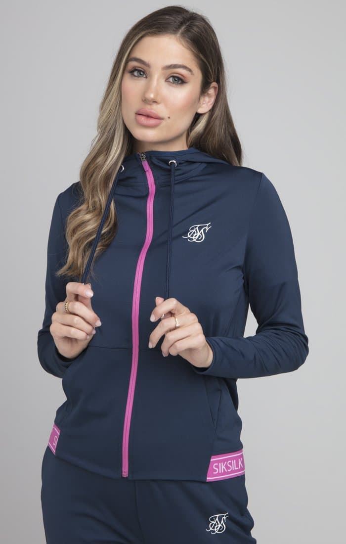 Sudadera chica SIKSILK SSW-2359 Advantage Track Top - Navy - Imagen 1