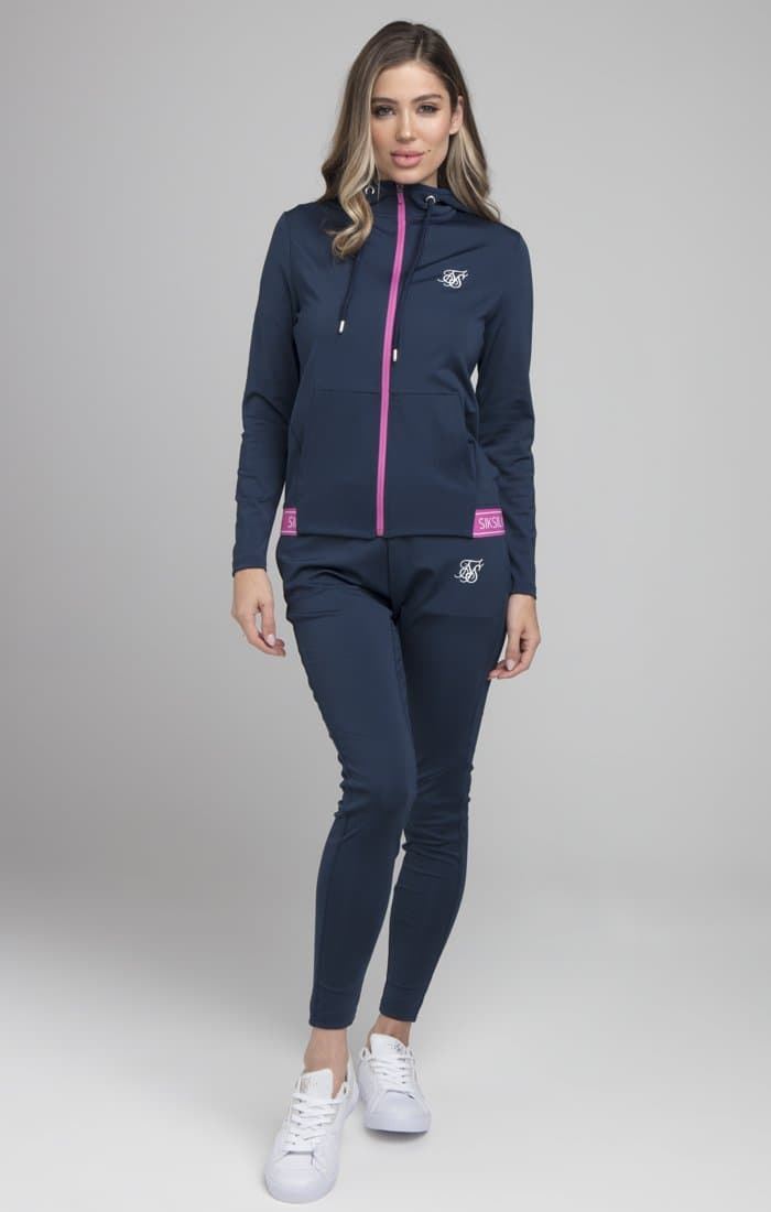 Sudadera chica SIKSILK SSW-2359 Advantage Track Top - Navy - Imagen 3