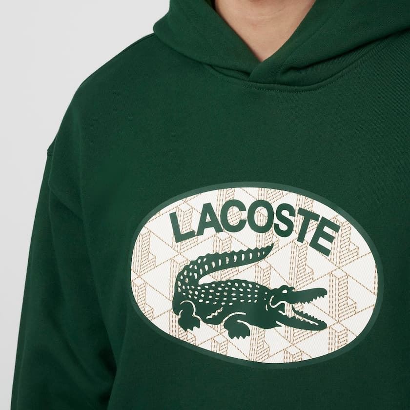 Sudadera con capucha Lacoste SH0067 00 132 verde - Imagen 3