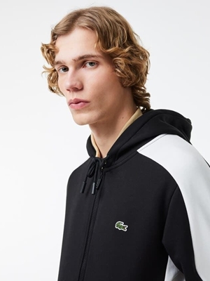 Sudadera con capucha Lacoste SH1301 00 IK0 noir/farine-croissant - Imagen 2