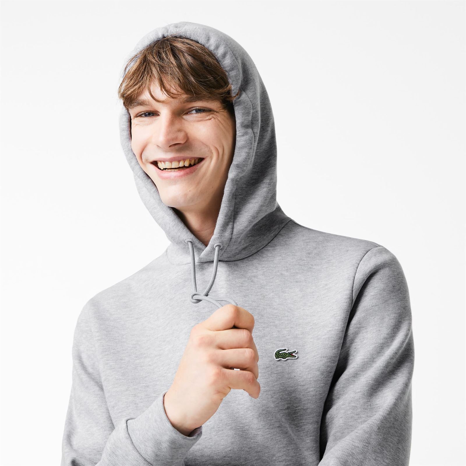 Sudadera con capucha Lacoste SH9623 00 CCA argent chine - Imagen 2