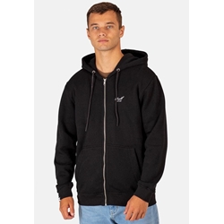 Sudadera con capucha REELL Staple Logo Zip Hoodie RE3702 DEEP BLACK - Imagen 1