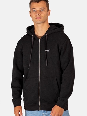 Sudadera con capucha REELL Staple Logo Zip Hoodie RE3702 DEEP BLACK - Imagen 1