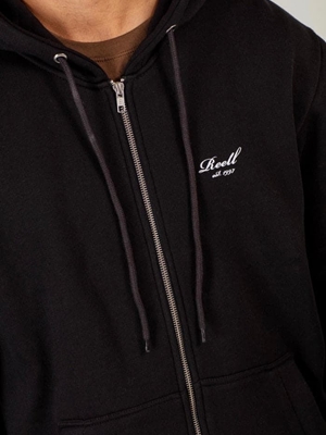 Sudadera con capucha REELL Staple Logo Zip Hoodie RE3702 DEEP BLACK - Imagen 2