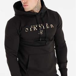 Sudadera con capucha SIKSILK SS-19114 Division O/H Hoodie Black - Imagen 1