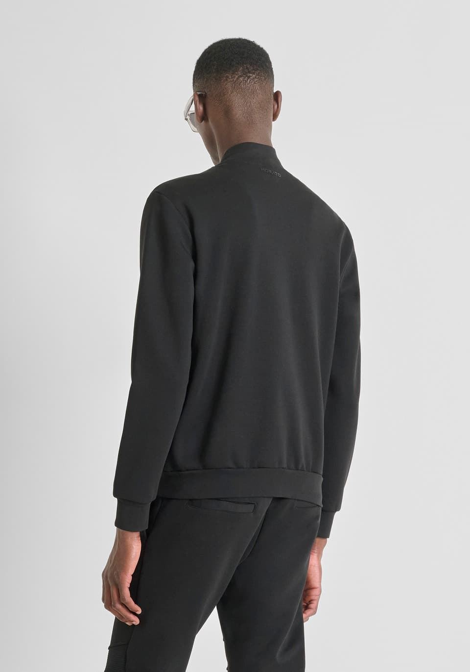 Sudadera con cremallera Antony Morato Slim Fit Negro MMFL01083 FA150168 9000 - Imagen 4