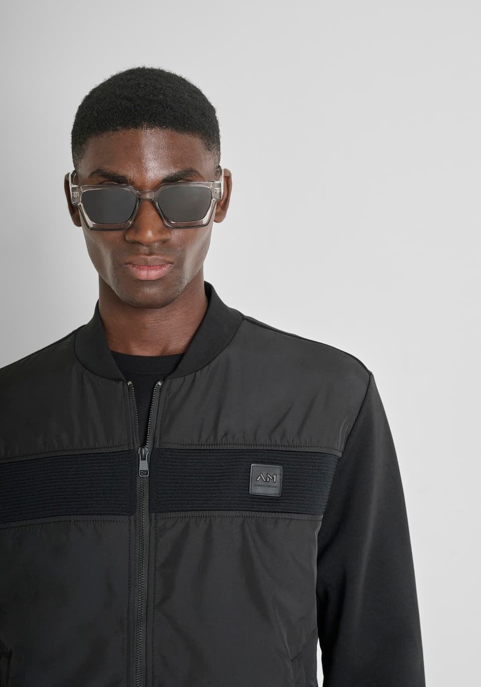 Sudadera con cremallera Antony Morato Slim Fit Negro MMFL01083 FA150168 9000 - Imagen 5