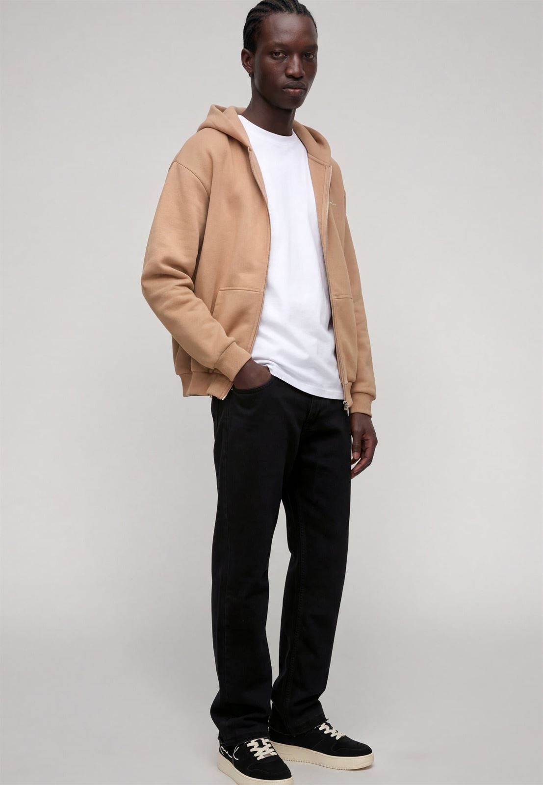 Sudadera con cremallera Karl Kani Beige PD00016553 - Imagen 2