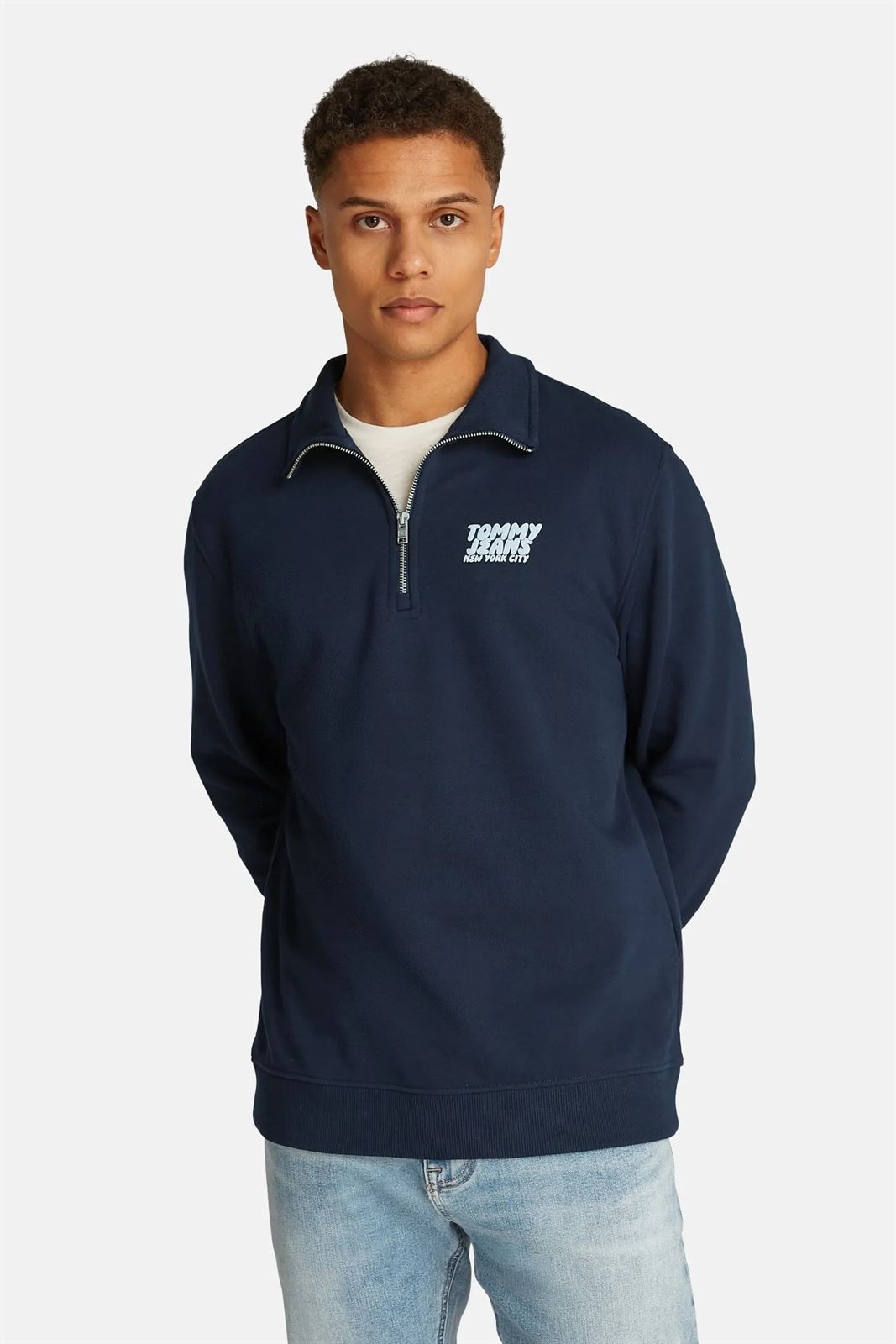 Sudadera con cremallera Tommy Jeans DM0DM21865 C1G dark night navy - Imagen 1