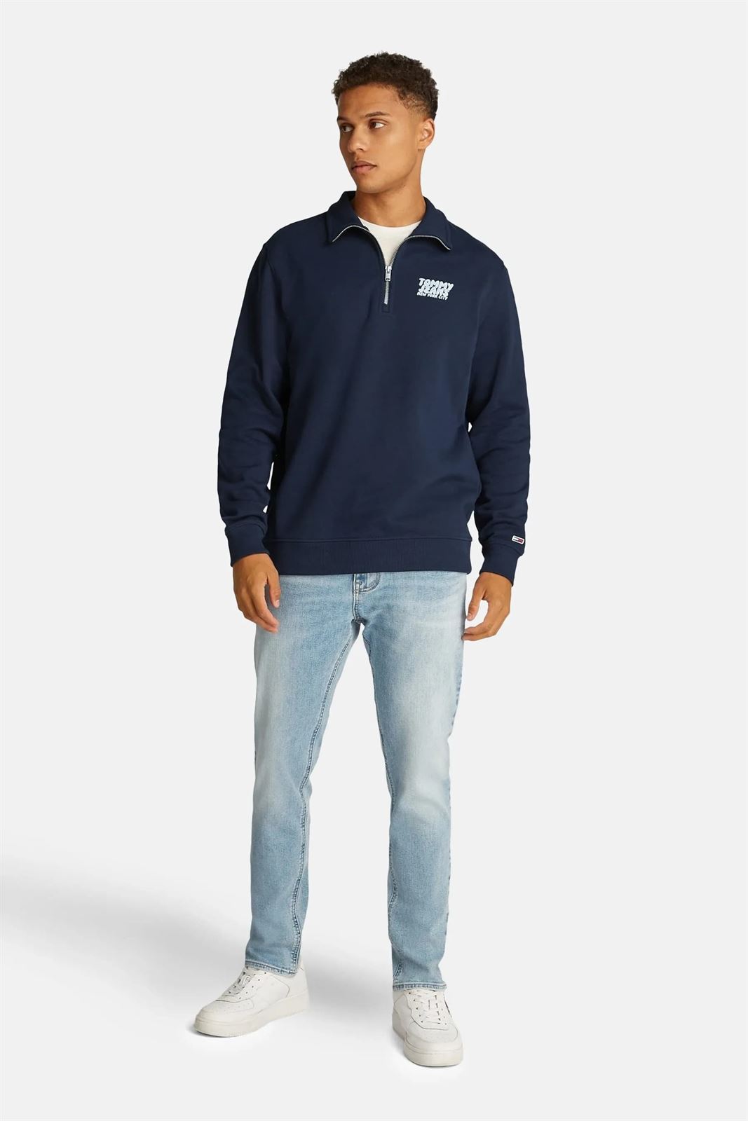 Sudadera con cremallera Tommy Jeans DM0DM21865 C1G dark night navy - Imagen 2