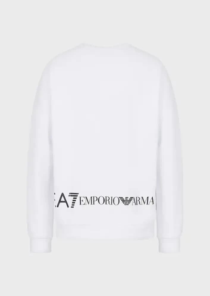 Sudadera EA7 Emporio Armani 3RPM18 PJLSZ 0100 blanco - Imagen 3