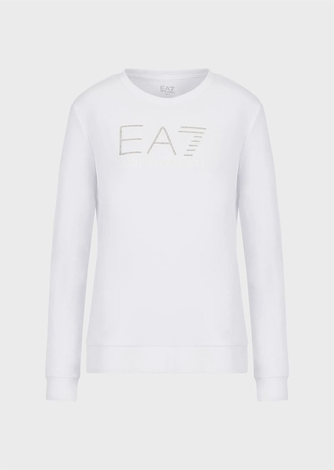 Sudadera EA7 Emporio Armani 3RTM45 TJKTZ 0100 blanco - Imagen 1