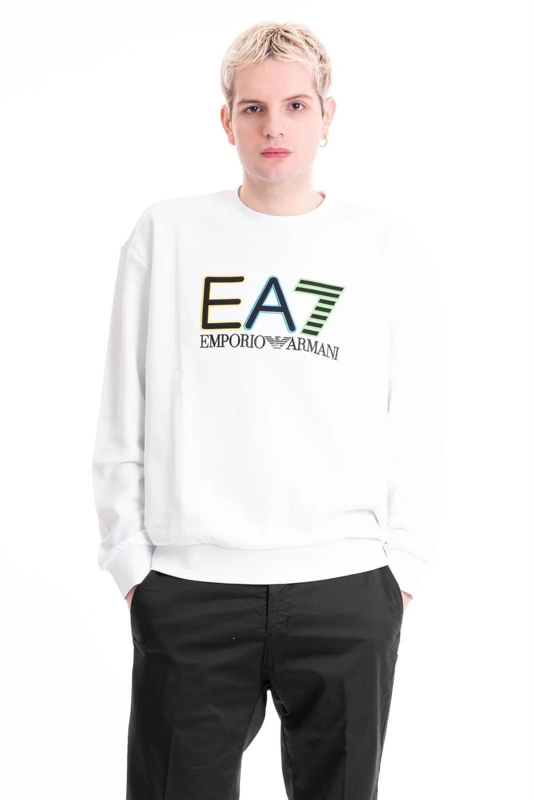 Sudadera EA7 Emporio Armani 3RUM03 PJEQZ 1100 white - Imagen 1