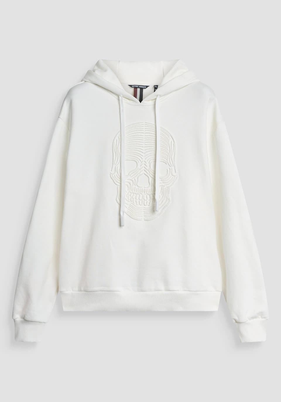 Sudadera Hoodie Boxy Fit In terry cotton MMFL01081 FA150221 1011 crema - Imagen 1