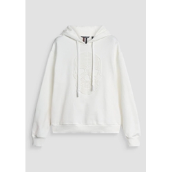 Sudadera Hoodie Boxy Fit In terry cotton MMFL01081 FA150221 1011 crema - Imagen 1