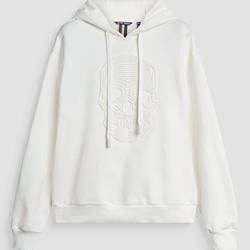 Sudadera Hoodie Boxy Fit In terry cotton MMFL01081 FA150221 1011 crema - Imagen 1